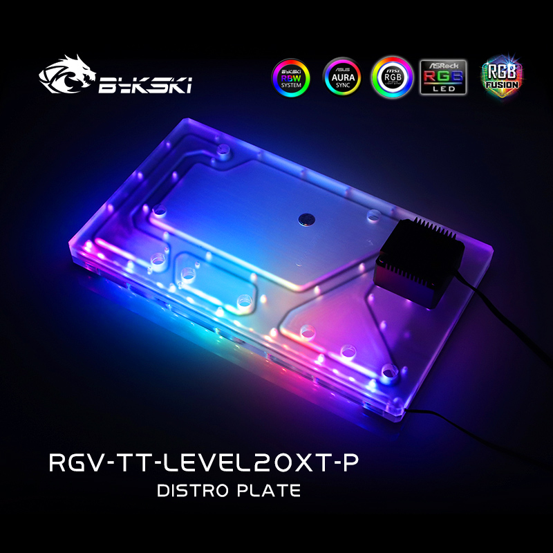 Distro Plate Ddc Pump Combo - Bykski RGV-TT-LEVEL20XT-P Pelat Distribusi Akrilik /