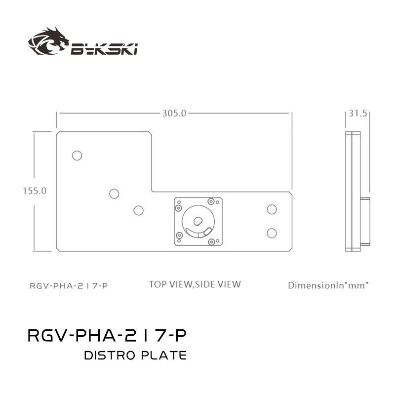 Bykski RGV-PHA-217-P Pelat/Dud - Distro Plate Ddc Pump Combo ulasan dan harga