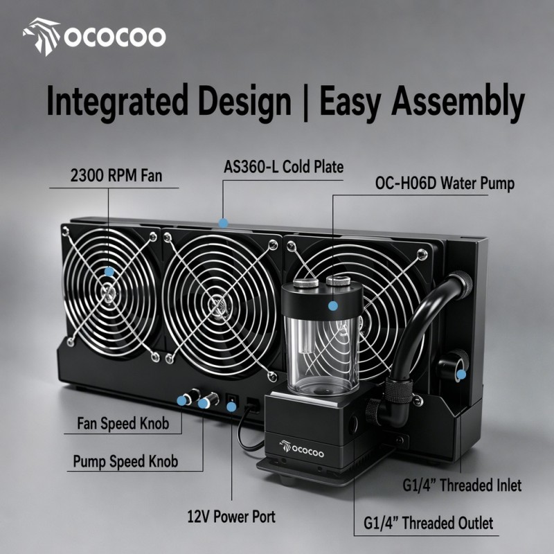 OCOCOO 360mm Radiator Eksterna - External Radiator Water Cooling Kit ulasan dan harga